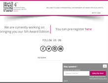 Tablet Screenshot of emergingartistaward.com